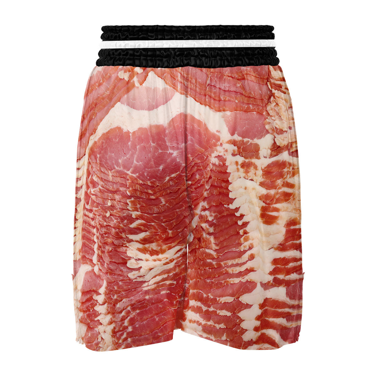 Raw Bacon Print Boxing Shorts-grizzshop