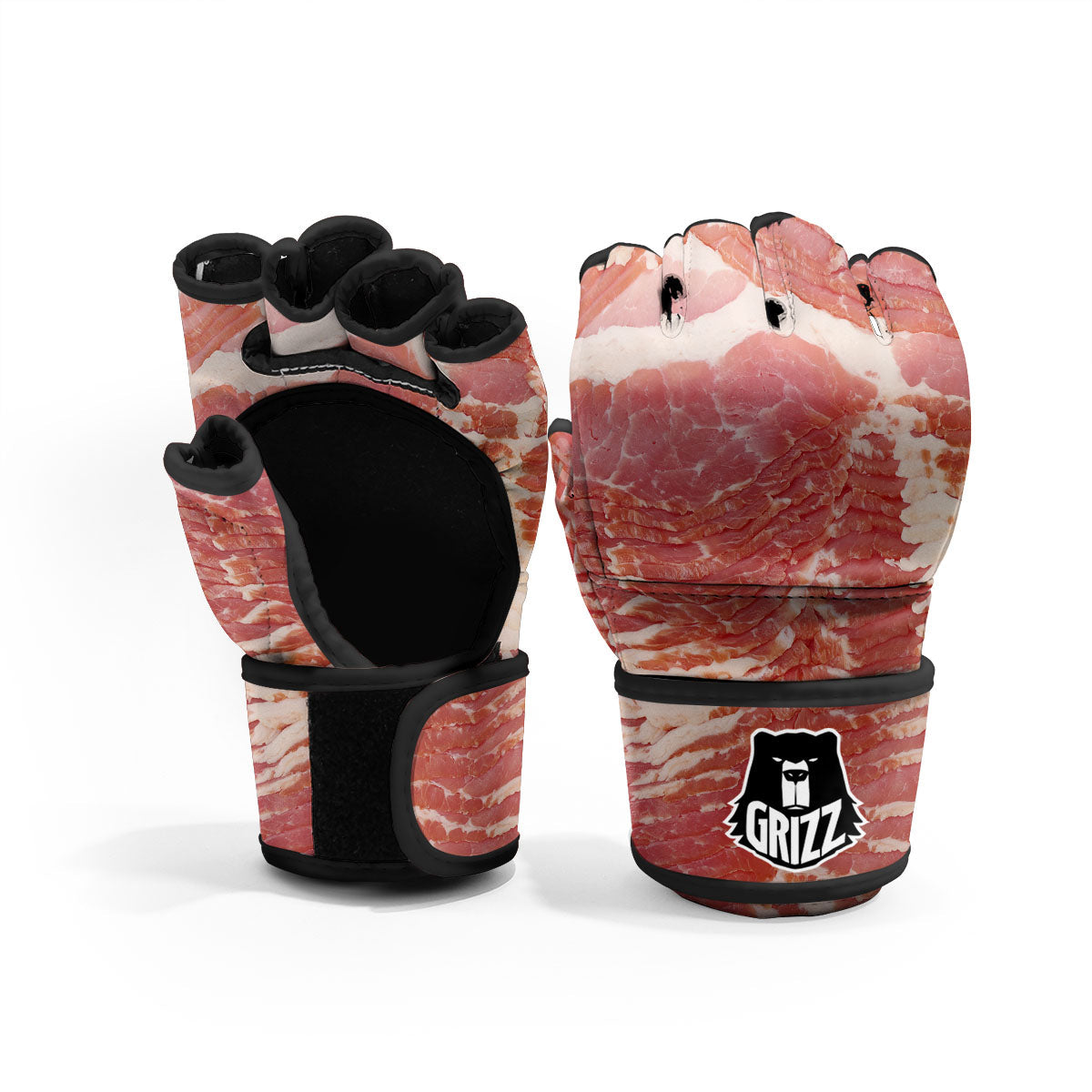 Raw Bacon Print MMA Gloves-grizzshop