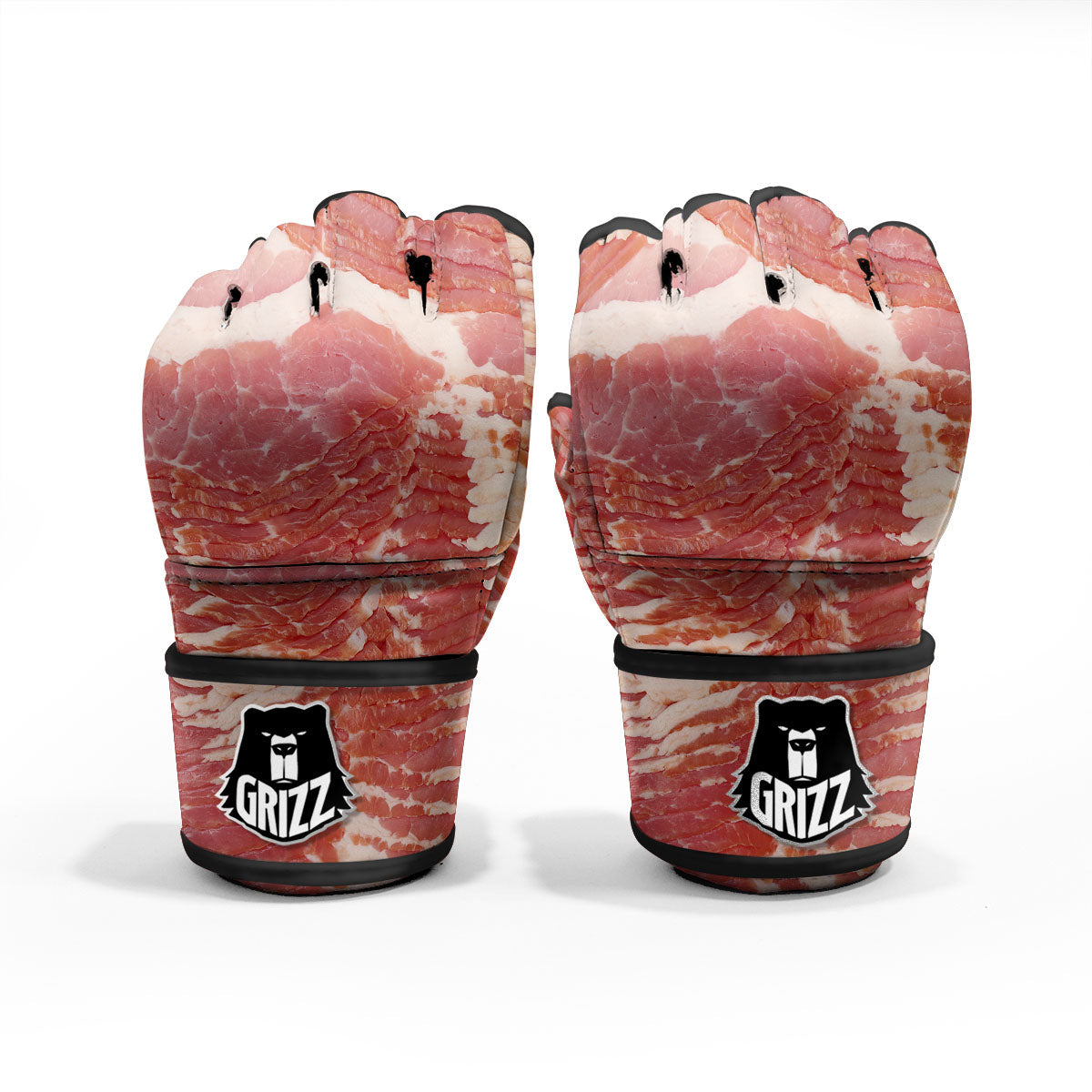 Raw Bacon Print MMA Gloves-grizzshop