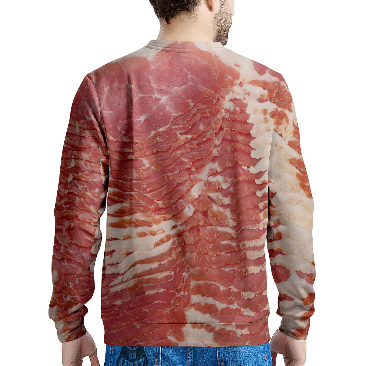 Raw Bacon Print Men's Sweatshirt-grizzshop