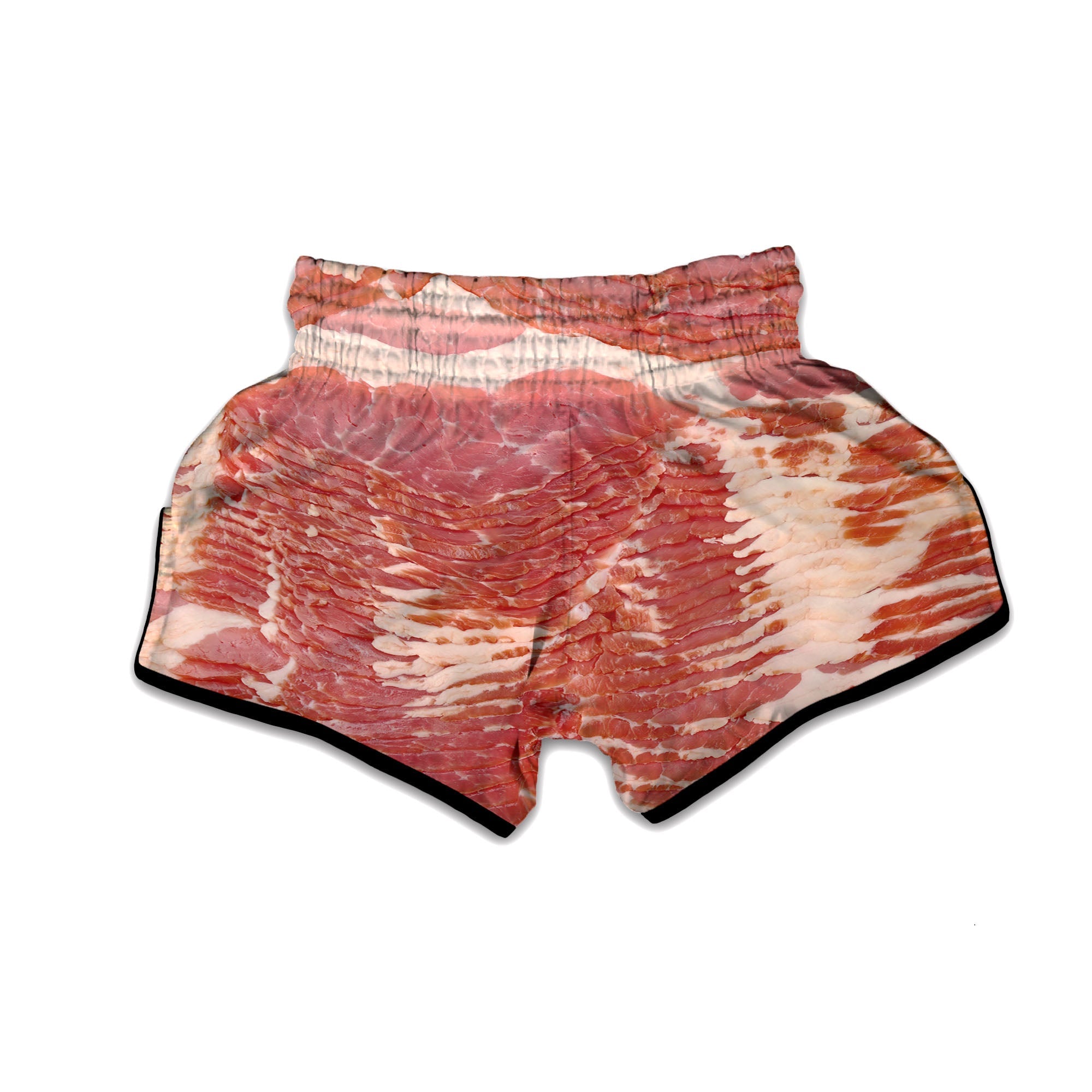 Raw Bacon Print Muay Thai Boxing Shorts-grizzshop
