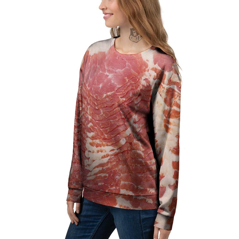 Raw Bacon Print Women's Sweatshirt-grizzshop
