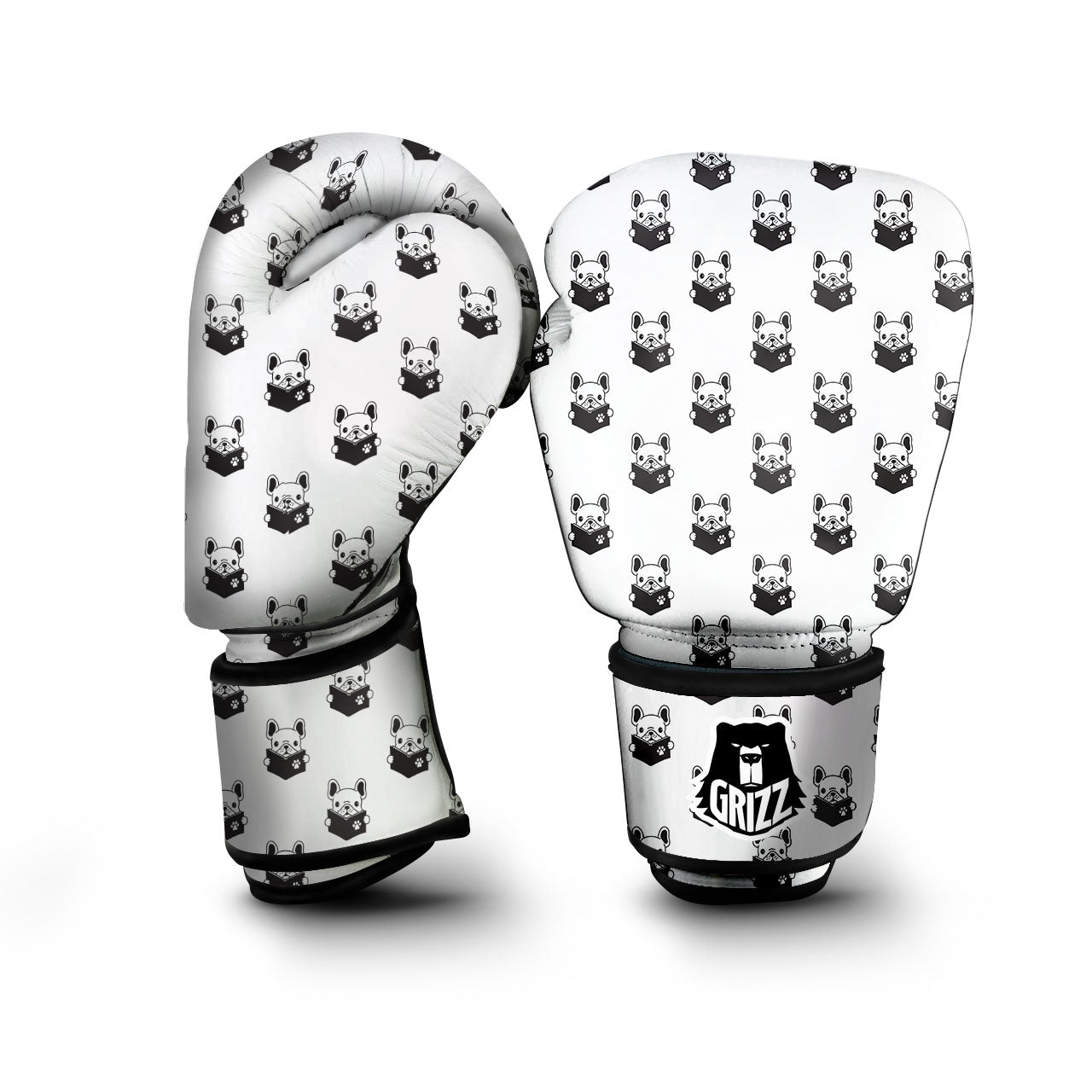 Reading Book French Bulldog Print Boxing Gloves-grizzshop