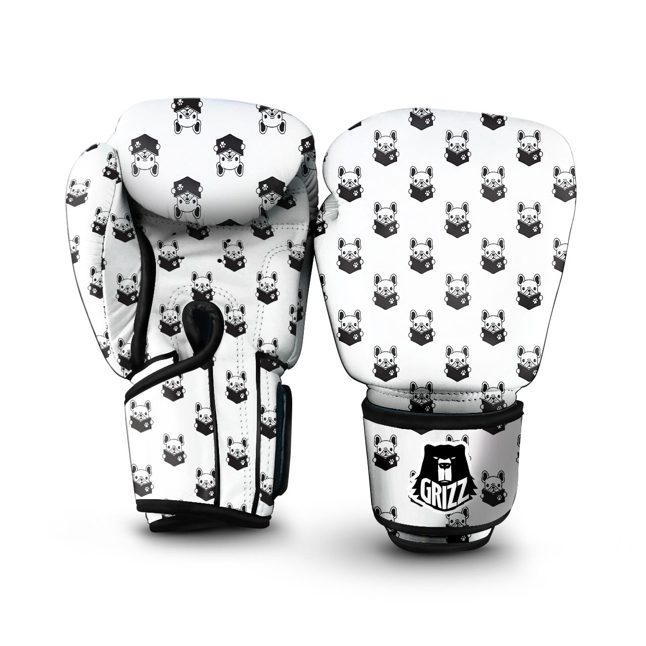 Reading Book French Bulldog Print Boxing Gloves-grizzshop