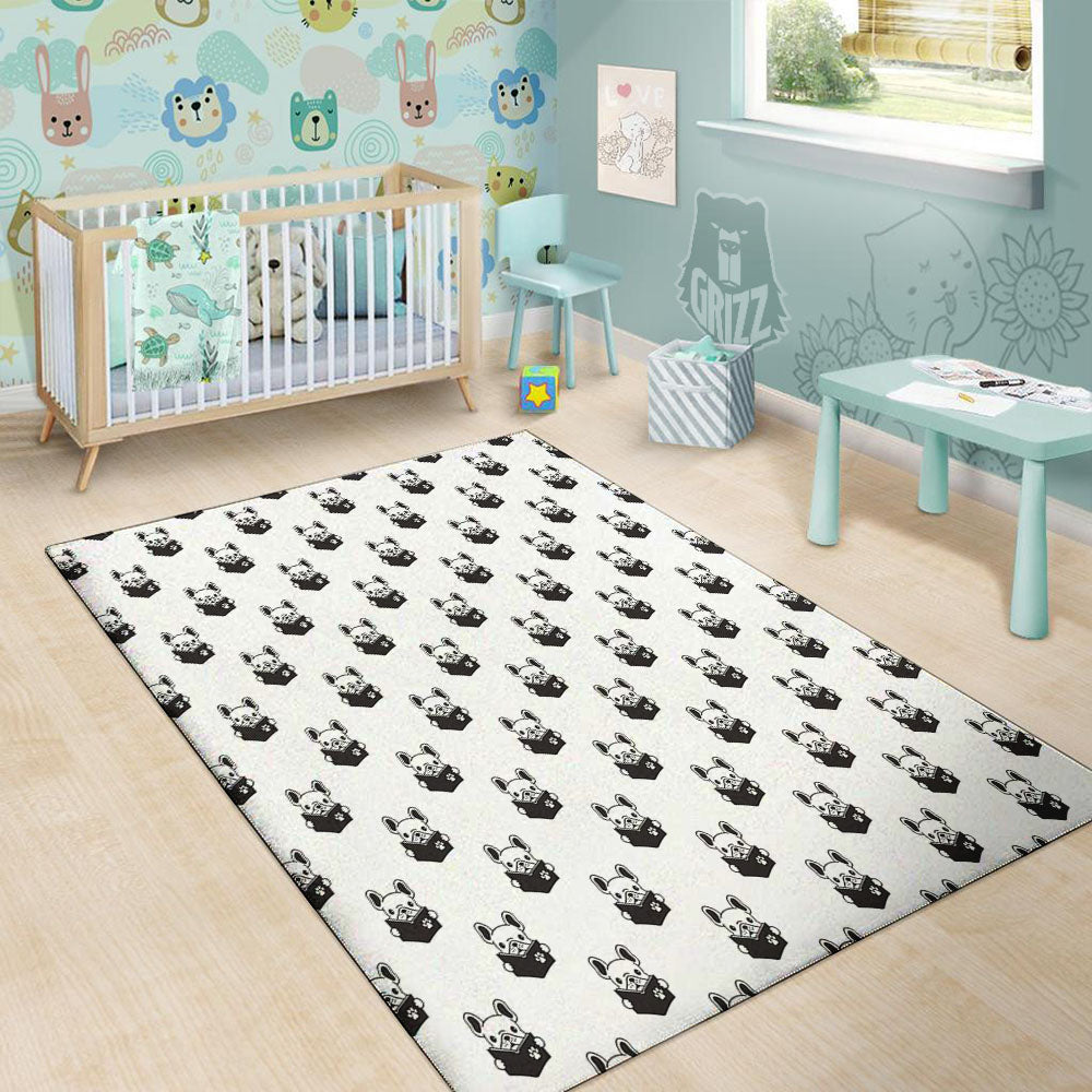 Reading Book French Bulldog Print Floor Mat-grizzshop