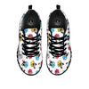 Reading Book Polar Bear Print Pattern Black Sneaker-grizzshop