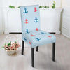 Red Anchor Nautical Pattern Print Chair Cover-grizzshop