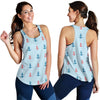 Red Anchor Nautical Pattern Print Racerback Tank Tops-grizzshop