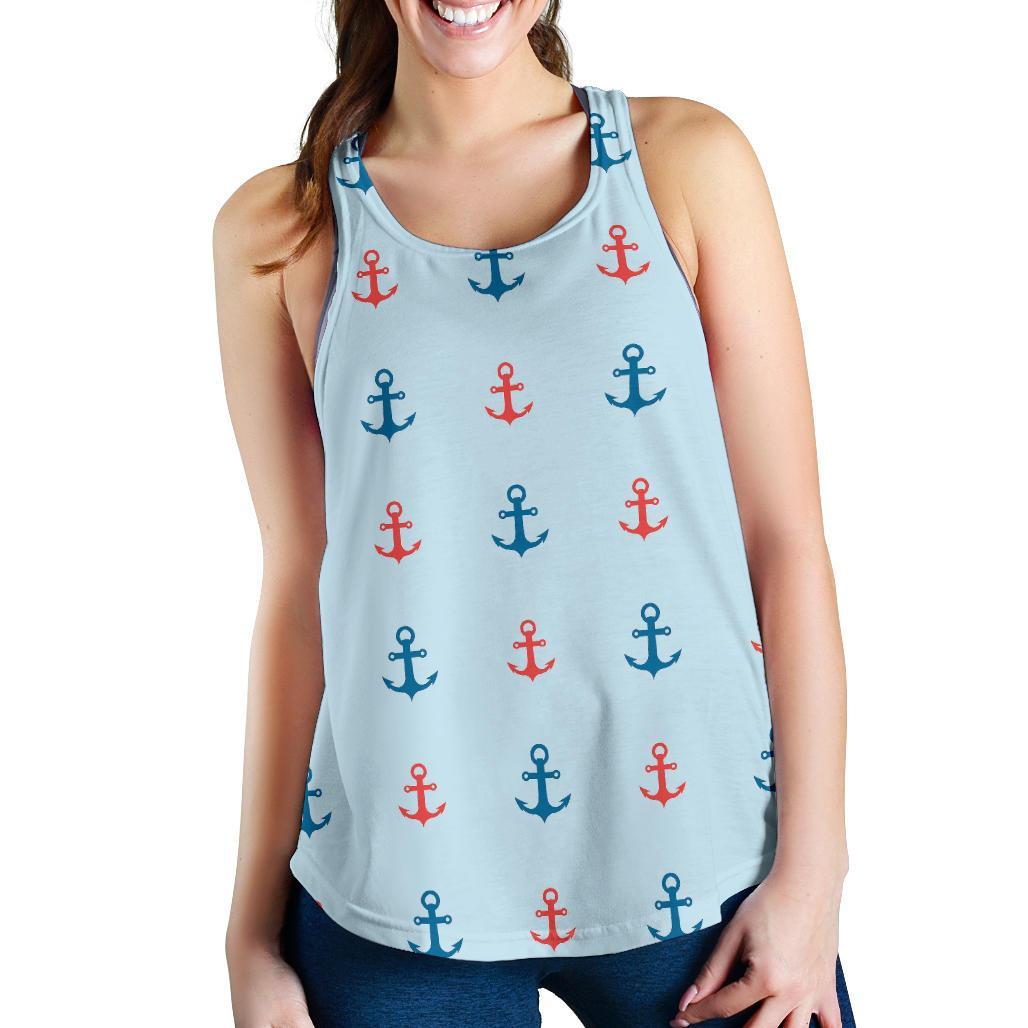 Anchor Tank Top Racerback Nautical Womens Tank Shirt, many Color
