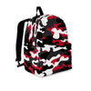 Red And Black Camouflage Print Backpack-grizzshop