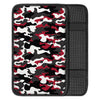 Red And Black Camouflage Print Car Console Cover-grizzshop