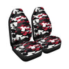 Red And Black Camouflage Print Car Seat Covers-grizzshop