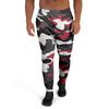 Red And Black Camouflage Print Men's Joggers-grizzshop
