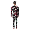 Red And Black Camouflage Print Men's Pajamas-grizzshop