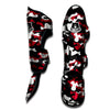 Red And Black Camouflage Print Muay Thai Shin Guard-grizzshop