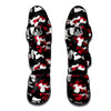 Red And Black Camouflage Print Muay Thai Shin Guard-grizzshop