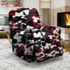 Red And Black Camouflage Print Recliner Cover-grizzshop