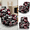 Red And Black Camouflage Print Recliner Cover-grizzshop