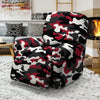 Red And Black Camouflage Print Recliner Cover-grizzshop