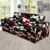 Red And Black Camouflage Print Sofa Cover-grizzshop