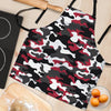 Red And Black Camouflage Print Women's Apron-grizzshop