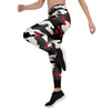 Red And Black Camouflage Print Women's Leggings-grizzshop