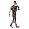 Red And Black Lips Print Pattern Men's Pajamas-grizzshop