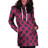 Red And Black Polka Dot Hoodie Dress-grizzshop