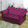 Red And Black Polka Dot Loveseat Cover-grizzshop