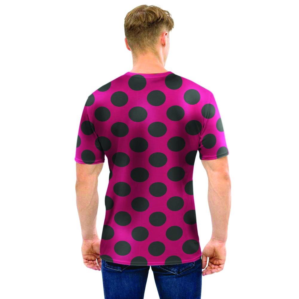 Red And Black Polka Dot Men T Shirt-grizzshop