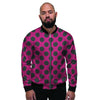 Red And Black Polka Dot Men's Bomber Jacket-grizzshop