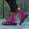 Red And Black Polka Dot Men's Boots-grizzshop