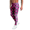 Red And Black Polka Dot Men's Leggings-grizzshop