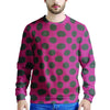 Red And Black Polka Dot Men's Sweatshirt-grizzshop