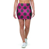 Red And Black Polka Dot Mini Skirt-grizzshop