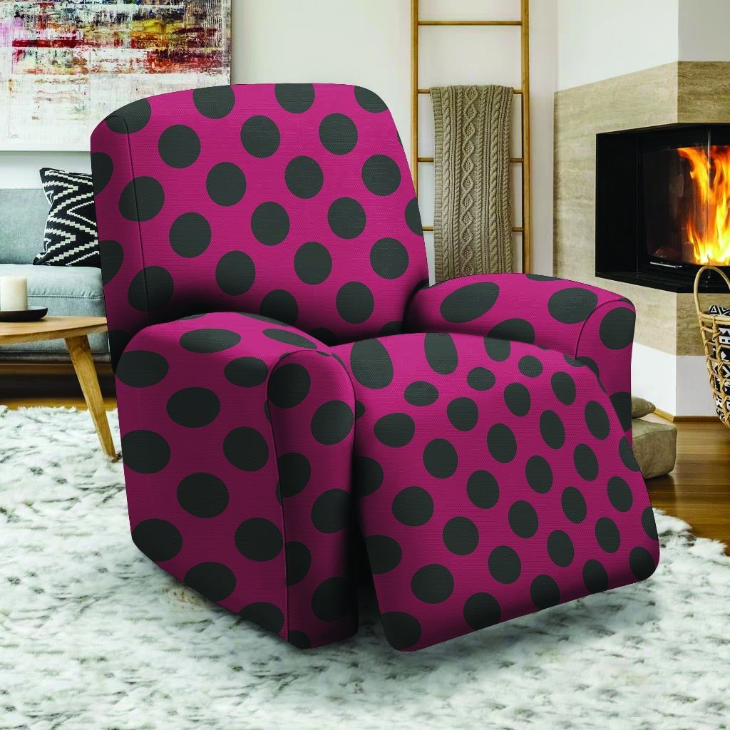 Red And Black Polka Dot Recliner Cover-grizzshop