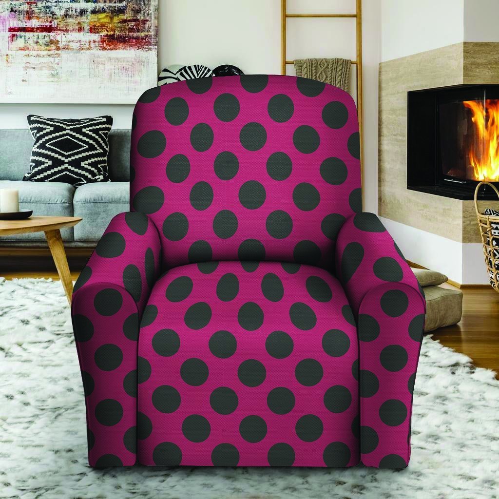 Red And Black Polka Dot Recliner Cover-grizzshop