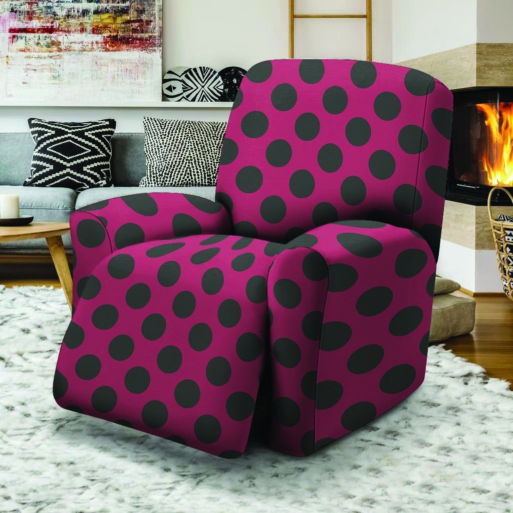 Red And Black Polka Dot Recliner Cover-grizzshop