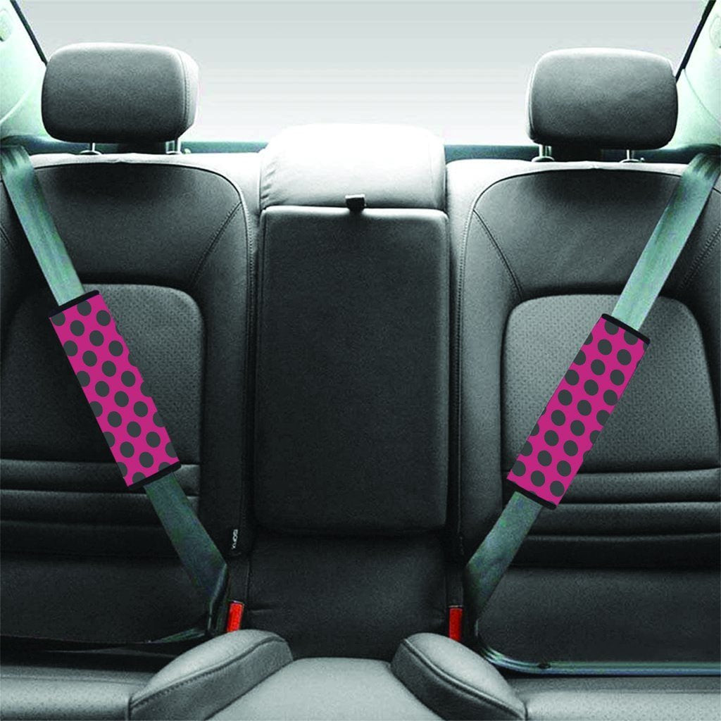 Red And Black Polka Dot Seat Belt Cover-grizzshop