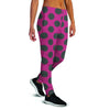 Red And Black Polka Dot Women's Joggers-grizzshop