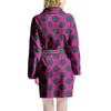 Red And Black Polka Dot Women's Robe-grizzshop