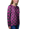 Red And Black Polka Dot Women's Sweatshirt-grizzshop