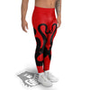 Red And Black Snakes Sign Print Men's Leggings-grizzshop