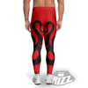 Red And Black Snakes Sign Print Men's Leggings-grizzshop