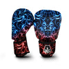 Red And Blue Electrical Print Boxing Gloves-grizzshop