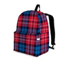 Red And Blue Plaid Tartan Backpack-grizzshop