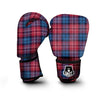 Red And Blue Plaid Tartan Boxing Gloves-grizzshop