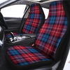 Red And Blue Plaid Tartan Car Seat Covers-grizzshop