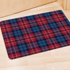 Red And Blue Plaid Tartan Door Mat-grizzshop