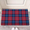 Red And Blue Plaid Tartan Door Mat-grizzshop